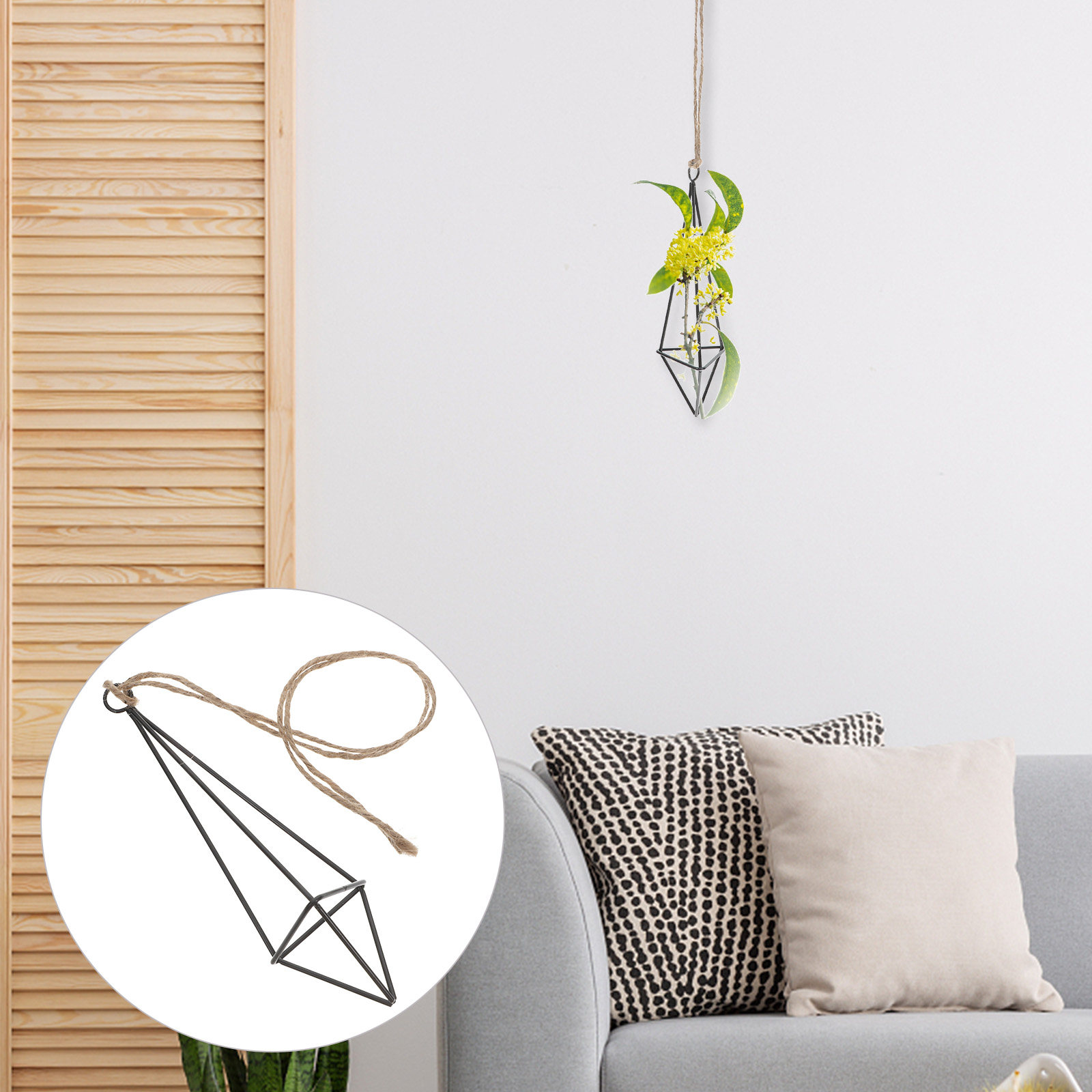 Geometric Iron Art Air Plant H - огляд і ціна Spider Plant Hanging